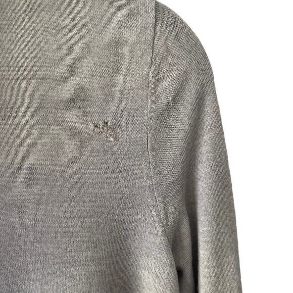 Talbots Size Small Grey Pure Merino Wool Open Front Caridgan Sweater - Picture 6 of 9